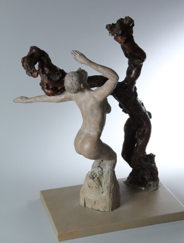 Rzeźba zatytułowany „Danse avec la vigne” autorstwa Christian Candelier, Oryginalna praca, Ceramika