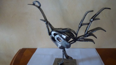 Sculpture titled "photos-portable-scu…" by Christian Canivenc, Original Artwork, Metals