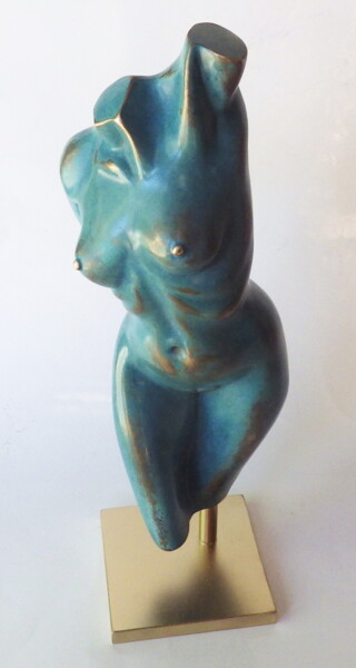 Sculpture intitulée "Féminité vue-dessus…" par Christian Choquet, Œuvre d'art originale, Bronze