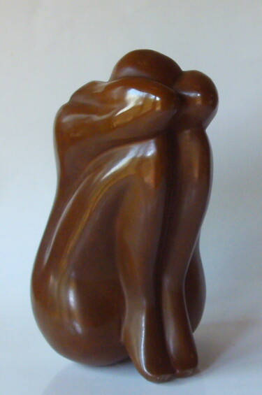 Sculpture intitulée "NU ASSIS" par Christian Choquet, Œuvre d'art originale, Bronze