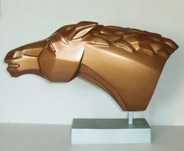 Escultura titulada "Tête de Cheval de C…" por Christian Choquet, Obra de arte original, Resina