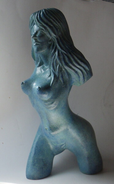 Sculpture titled "Ma Blonde" by Christian Choquet, Original Artwork, Resin