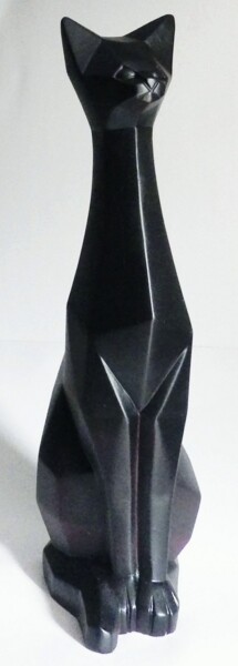 Sculpture titled "Grand Chat Contempo…" by Christian Choquet, Original Artwork, Resin