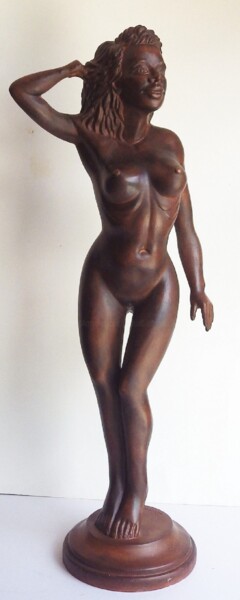 Sculpture titled "FILLE DES ÎLES "rés…" by Christian Choquet, Original Artwork, Resin