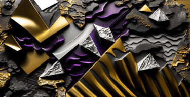 "Geometric Abyss: Co…" başlıklı Dijital Sanat Christian Debien tarafından, Orijinal sanat, Petrol