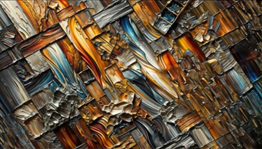Цифровое искусство под названием "Vibrant Maelstrom" - Christian Debien, Подлинное произведение искусства, Масло