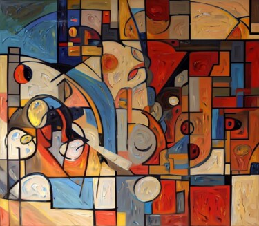 Arte digitale intitolato "Abstractalis geomet…" da Christian Debien, Opera d'arte originale, Collage digitale