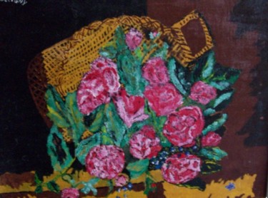 Peinture intitulée "de petales en petal…" par Christian Deligny, Œuvre d'art originale, Huile