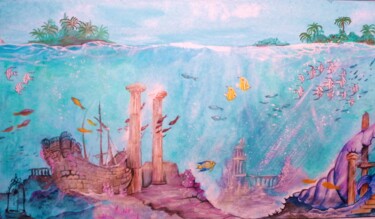 Peinture intitulée "Décor  Océan" par Christian Eprinchard, Œuvre d'art originale, Acrylique