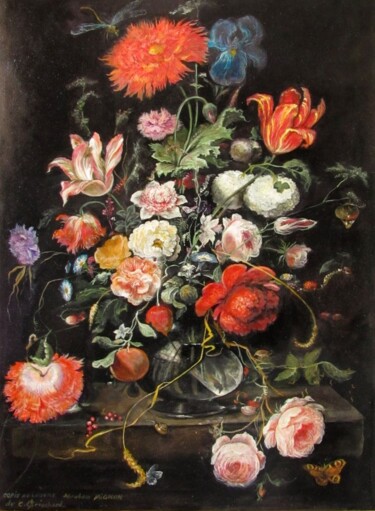 Painting titled "Copie au Musée de M…" by Christian Eprinchard, Original Artwork, Oil