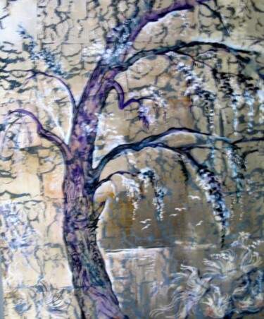 Peinture intitulée "saule argenté" par Christian Eprinchard, Œuvre d'art originale, Autre