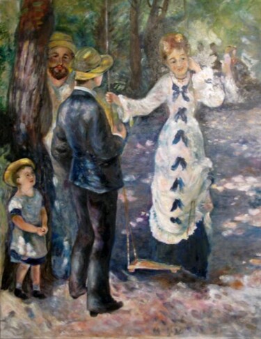 Painting titled "La balançoire   (Re…" by Christian Eprinchard, Original Artwork, Oil
