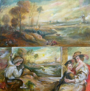 Pintura intitulada "Le piegeur d'inspir…" por Christian Eprinchard, Obras de arte originais, Óleo