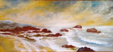Peinture intitulée "Bretagne au soleil…" par Christian Eprinchard, Œuvre d'art originale, Acrylique