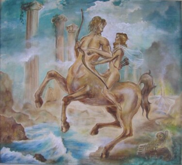 Картина под названием "Sagittaire" - Christian Eprinchard, Подлинное произведение искусства, Акрил