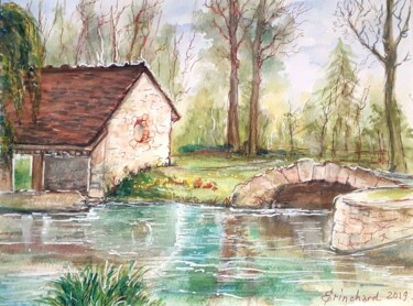 Painting titled "Dessins & Aquarelle…" by Christian Eprinchard, Original Artwork, Watercolor