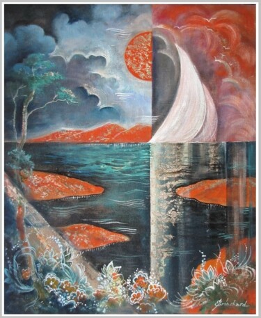 Peinture intitulée "Reflets d'Argent" par Christian Eprinchard, Œuvre d'art originale, Huile