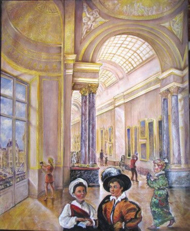 Peinture intitulée "La Grande Galerie r…" par Christian Eprinchard, Œuvre d'art originale, Huile