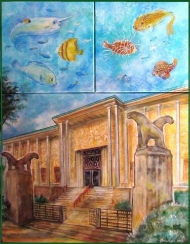Pintura intitulada "Palais de la Porte…" por Christian Eprinchard, Obras de arte originais, Acrílico