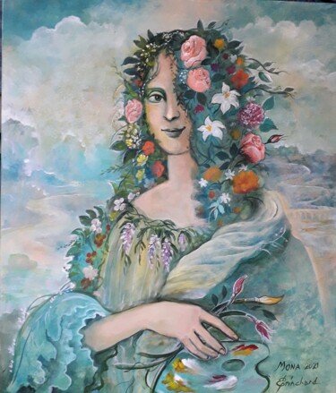Peinture intitulée "Mona 2021" par Christian Eprinchard, Œuvre d'art originale, Huile