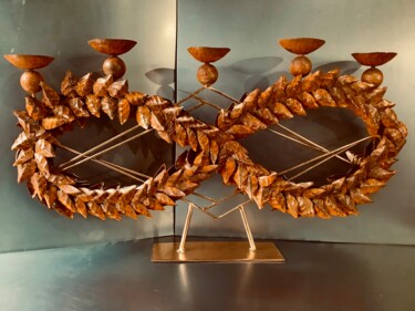 Sculpture intitulée "Candelabro" par Christian Figueroa, Œuvre d'art originale, Métaux