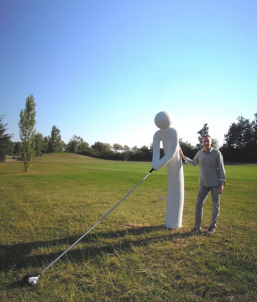 Sculpture intitulée "Défi..." par Christian G (1PhiNi), Œuvre d'art originale, Plâtre