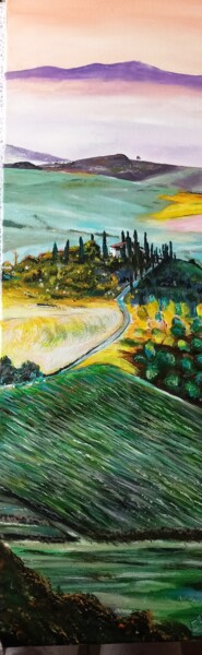 Painting titled "TOSCANIE 1  ITALIE" by Christian Garnier, Original Artwork, Acrylic Mounted on Wood Stretcher frame