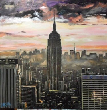 Painting titled "NEW YORK" by Christian Garnier, Original Artwork, Acrylic