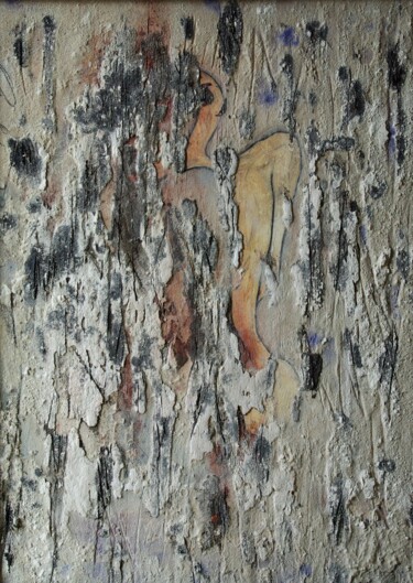 Schilderij getiteld "Sous la croûte" door Christian Gaufreteau, Artiste-Jardinier, Origineel Kunstwerk, pigmenten