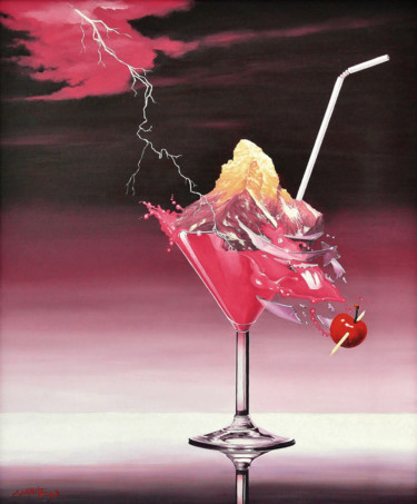 Картина под названием "Cerv-ice" - Christian Girault, Подлинное произведение искусства, Масло Установлен на Деревянная рама…