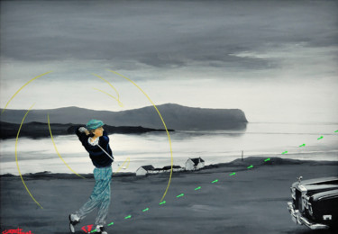 Pintura titulada "Swing low" por Christian Girault, Obra de arte original, Oleo Montado en Bastidor de camilla de madera