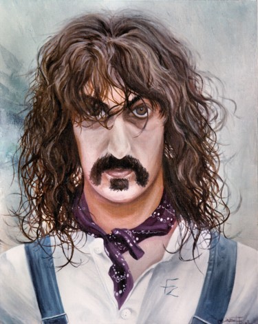 Pintura titulada "Franck Zappa" por Christian Girault, Obra de arte original, Oleo