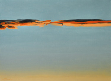 Peinture intitulée "Sky (Machilly 17/07…" par Christian Girault, Œuvre d'art originale, Huile Monté sur Châssis en bois