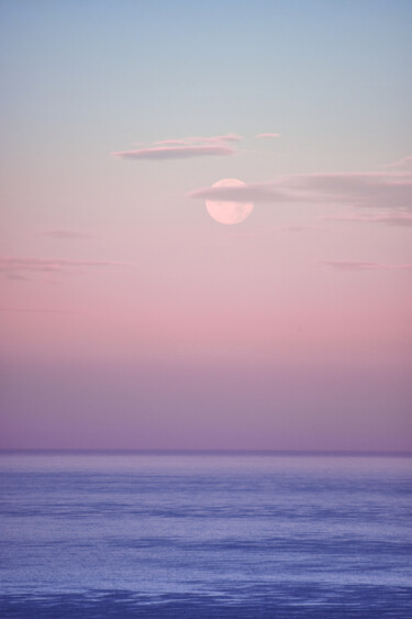 Photography titled "La lune et la mer" by Christian Klein, Original Artwork, Digital Photography