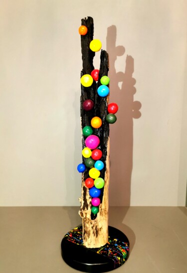 Skulptur mit dem Titel "Colors of life" von Christian Koller (Artc), Original-Kunstwerk, Ton