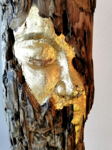 Skulptur mit dem Titel "Erosion" von Christian Koller (Artc), Original-Kunstwerk, Holz