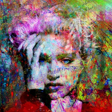 Arts numériques intitulée "Madonna" par Christian Lange, Œuvre d'art originale, Peinture numérique Monté sur Aluminium