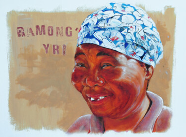 Pintura titulada "Femme de Ramong’iry…" por Christian Lartaud (Christian Gavots), Obra de arte original, Oleo