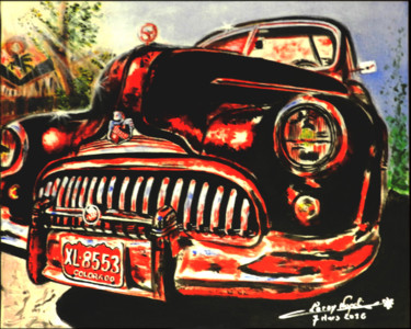Peinture intitulée "limousine.jpg" par Christian Leroy Napoli, Œuvre d'art originale, Acrylique
