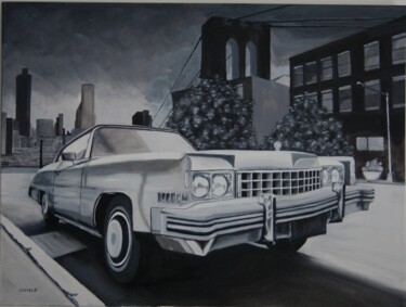 Painting titled "Cadillac" by Christian Lopez (Chrislo), Original Artwork, Oil