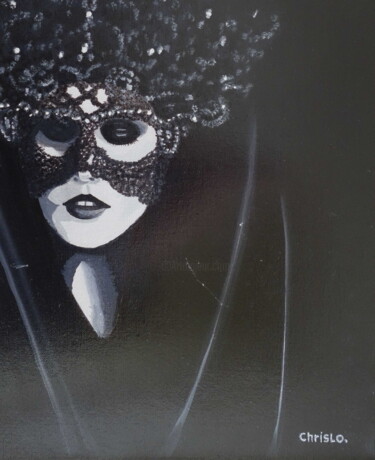 Картина под названием "Venise noire" - Christian Lopez, Подлинное произведение искусства, Масло
