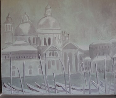 Peinture intitulée "Venise" par Christian Mezzatesta, Œuvre d'art originale, Huile