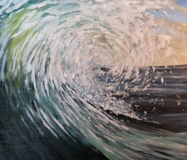 Peinture intitulée "Wave" par L'Atelier S'Affiche, Œuvre d'art originale, Acrylique