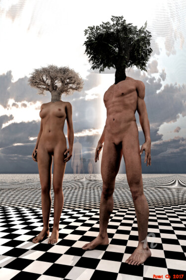 Digitale Kunst mit dem Titel "Les écologistes 4" von Christian Pavet, Original-Kunstwerk