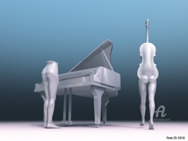 Arts numériques intitulée "music please 7" par Christian Pavet, Œuvre d'art originale