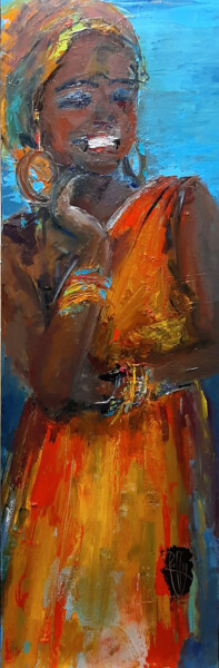 Pintura titulada "Couleur d'Afrique r…" por Christian Raffin, Obra de arte original, Oleo