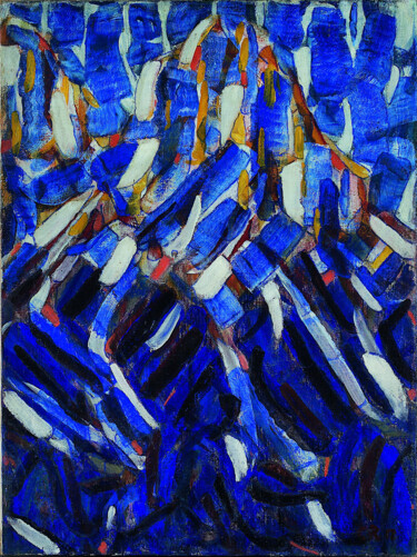 Malerei mit dem Titel "Abstraction (La Mon…" von Christian Rohlfs, Original-Kunstwerk, Öl