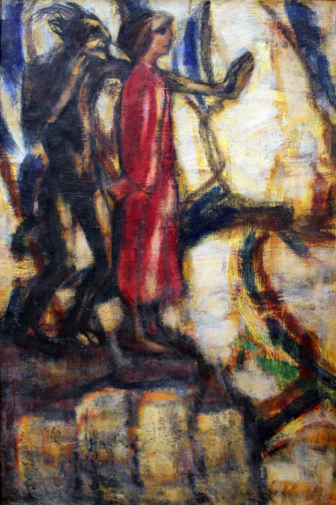 Schilderij getiteld "La tentation du Chr…" door Christian Rohlfs, Origineel Kunstwerk, Olie