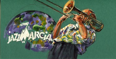 Pintura titulada "2004 jazz 13" por Christian Rolland, Obra de arte original, Gouache