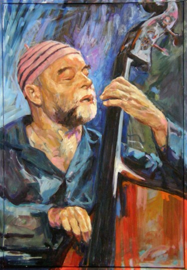 Painting titled "jazz painting 8" by Christian Rolland, Original Artwork, Oil
